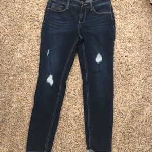 Slightly ripped jeans